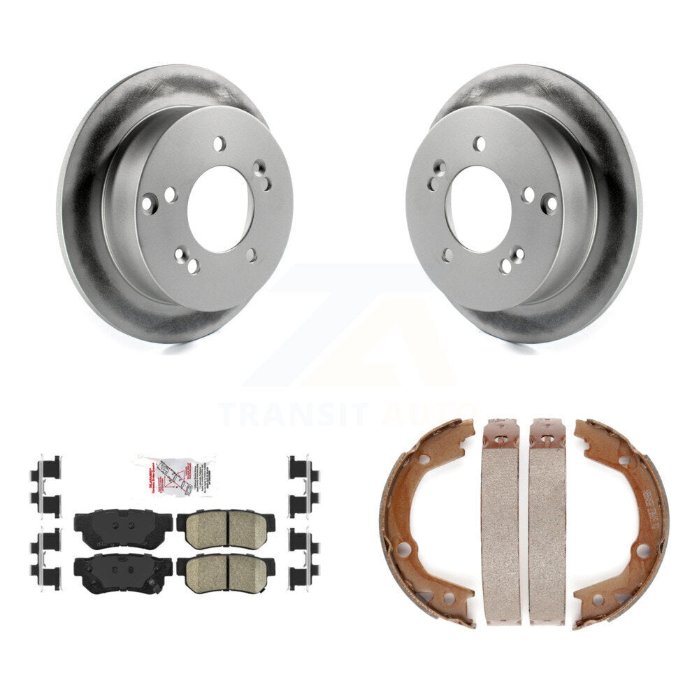 Kit de plaquettes en céramique et de chaussures de stationnement, Rotors recouverts de disques arrière, pour Hyundai Tucson Kia