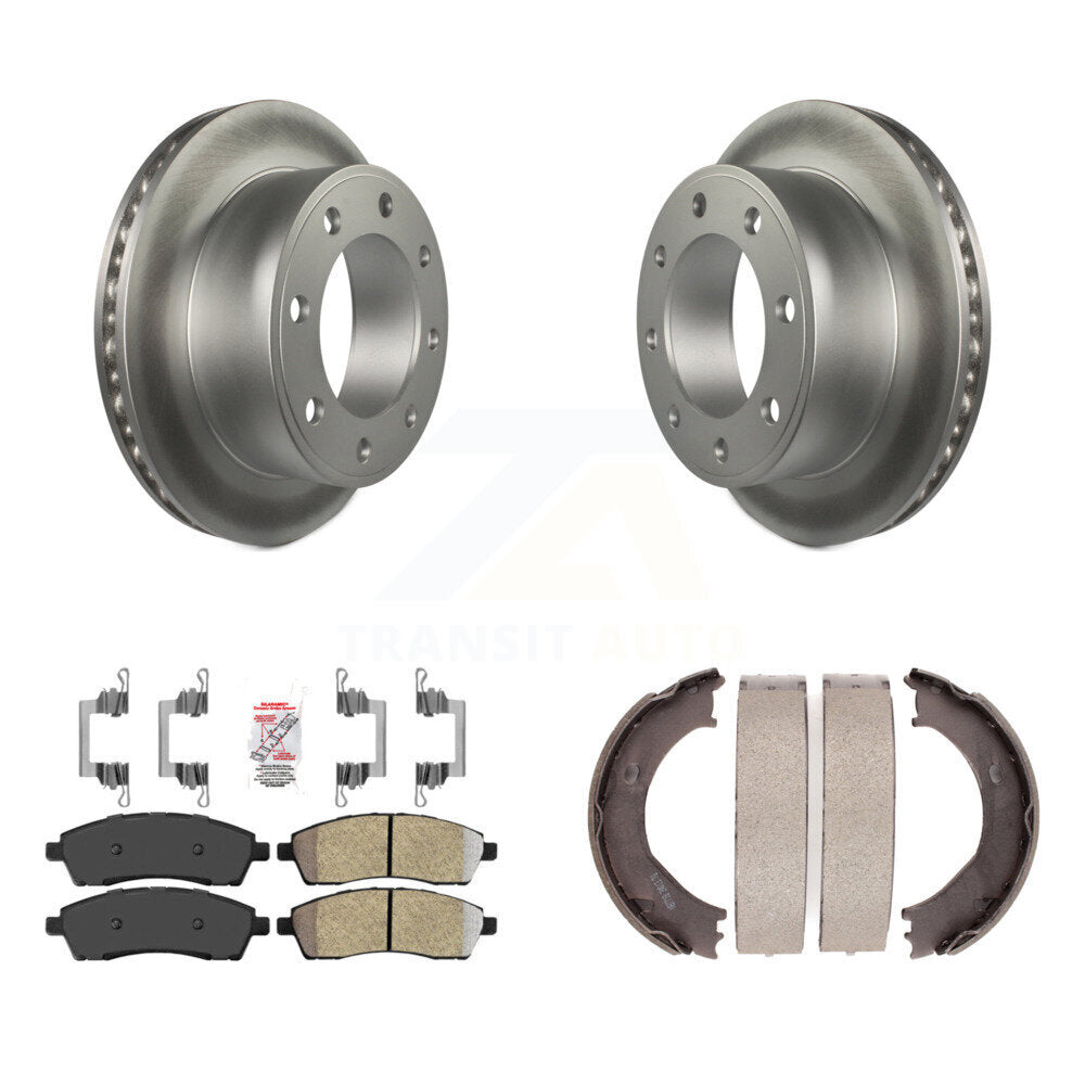 Kit de chaussures de stationnement avec disques semi-métalliques, Rotors recouverts de disques arrière, pour Ford F-350 Dut