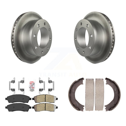 Kit de chaussures de stationnement avec disques semi-métalliques, Rotors recouverts de disques arrière, pour Ford F-350 Dut