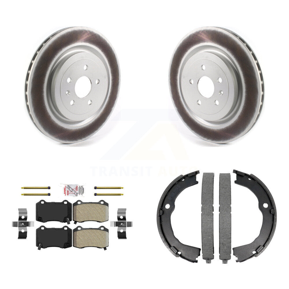 Kit de plaquettes semi-métalliques et de chaussures de stationnement, Rotors recouverts de disques arrière, pour Chevrolet CT