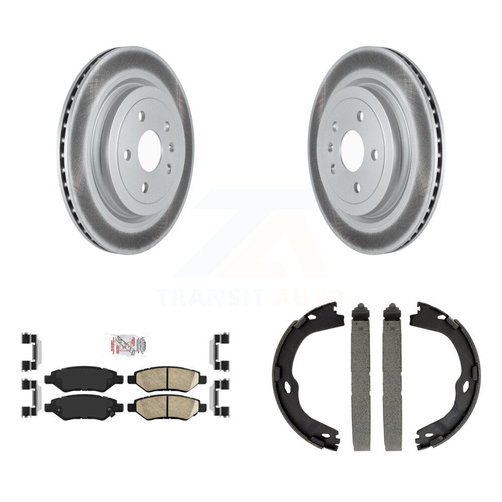 Kit de plaquettes en céramique et de patins de frein de stationnement, Rotors à revêtement de disque arrière pour Cadillac CTS