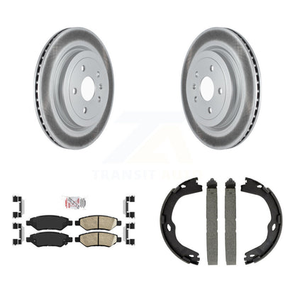 Kit de plaquettes en céramique et de patins de frein de stationnement, Rotors à revêtement de disque arrière pour Cadillac CTS