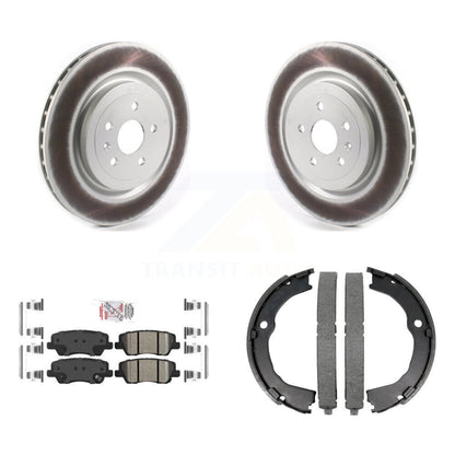 Kit de plaquettes en céramique et de patins de frein de stationnement, Rotors à revêtement de disque arrière pour Cadillac CTS