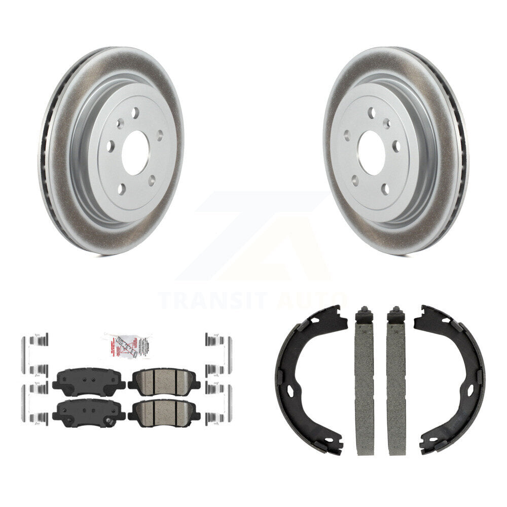 Kit de plaquettes en céramique et de patins de frein de stationnement, Rotors à revêtement de disque arrière pour Cadillac CTS