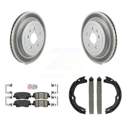 Kit de plaquettes en céramique et de patins de frein de stationnement, Rotors à revêtement de disque arrière pour Cadillac CTS
