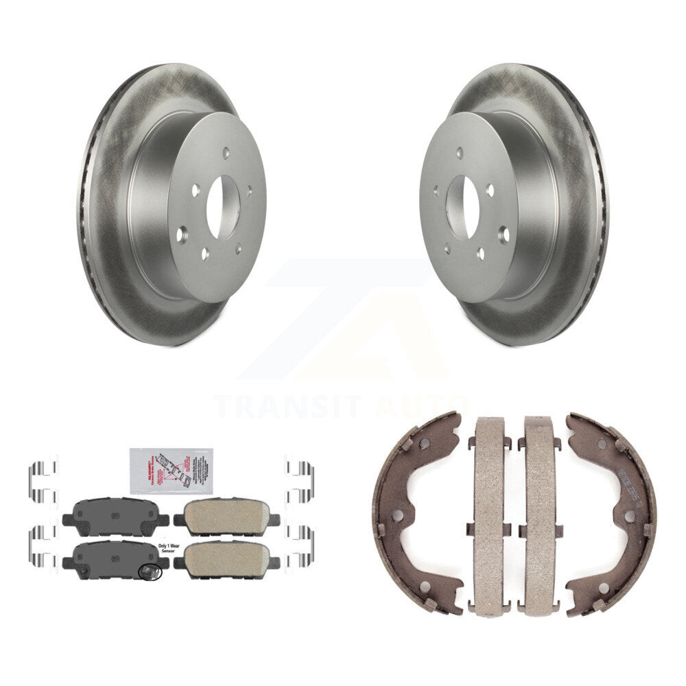 Kit de plaquettes en céramique et de chaussures de stationnement, Rotors recouverts de disques arrière, pour INFINITI FX35 FX45