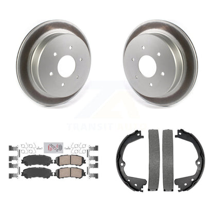 Kit de plaquettes en céramique et de chaussures de stationnement pour Rotors à revêtement de disque arrière, pour Nissan TITAN 17-23