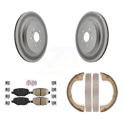 Kit de plaquettes en céramique et de patins de frein de stationnement, Rotors à revêtement de disque arrière pour Lincoln MK