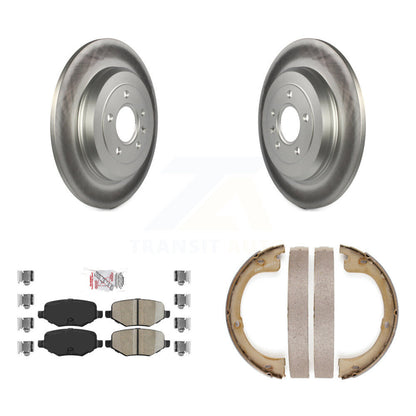 Kit de plaquettes en céramique et de patins de frein de stationnement, Rotors à revêtement de disque arrière pour Lincoln MK