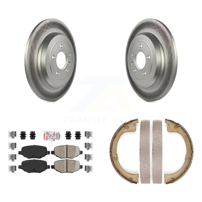 Kit de plaquettes en céramique et de patins de frein de stationnement, Rotors à revêtement de disque arrière pour Lincoln MK