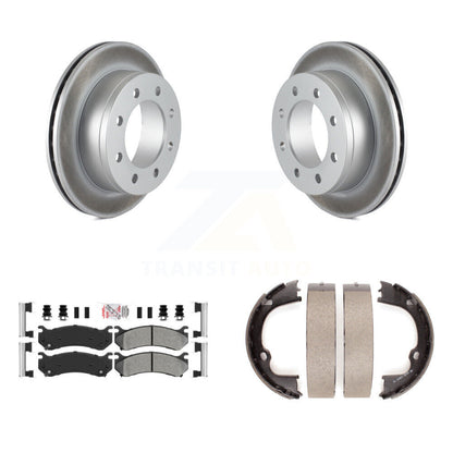 Kit de plaquettes semi-métalliques et de chaussures de stationnement pour Rotors à revêtement de disque arrière pour GMC Chevrole