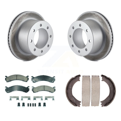 Kit de chaussures de stationnement avec Rotors recouverts de disque arrière, tampons en céramique, pour Chevrolet GMC 3500 H