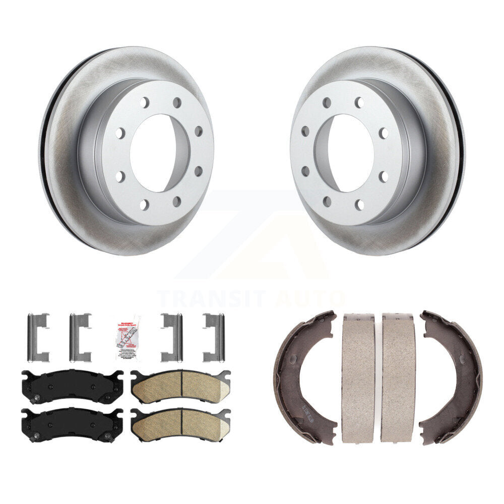 Kit de plaquettes en céramique et de chaussures de stationnement, Rotors recouverts de disques arrière, pour Chevrolet Silverad