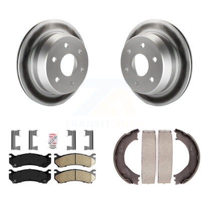 Kit de plaquettes en céramique et de chaussures de stationnement, Rotors recouverts de disques arrière, pour Chevrolet Silverad