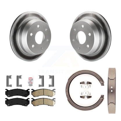 Kit de plaquettes en céramique et de patins de frein de stationnement pour rotors arrière à revêtement de disque KGA-106594
