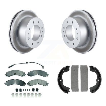 Kit de plaquettes semi-métalliques et de chaussures de stationnement pour Rotors à revêtement de disque arrière pour GMC Chevrole