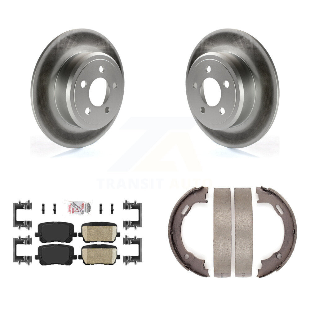 Kit de plaquettes en céramique et de patins de frein de stationnement, Rotors à revêtement de disque arrière pour Dodge Charge