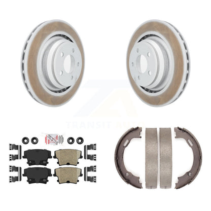 Kit de plaquettes en céramique et de patins de frein de stationnement, Rotors à revêtement de disque arrière pour Dodge Charge