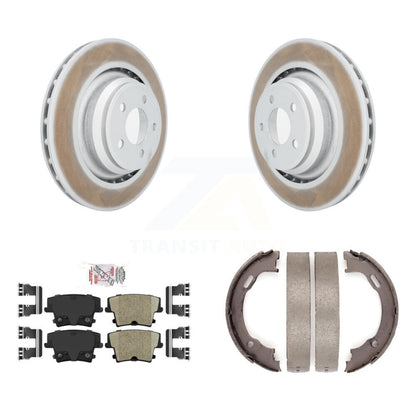 Kit de plaquettes en céramique et de patins de frein de stationnement, Rotors à revêtement de disque arrière pour Dodge Charge
