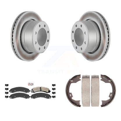 Kit de patins de frein de stationnement, Rotors à revêtement de disque arrière, plaquettes semi-métalliques, pour Ram 3500