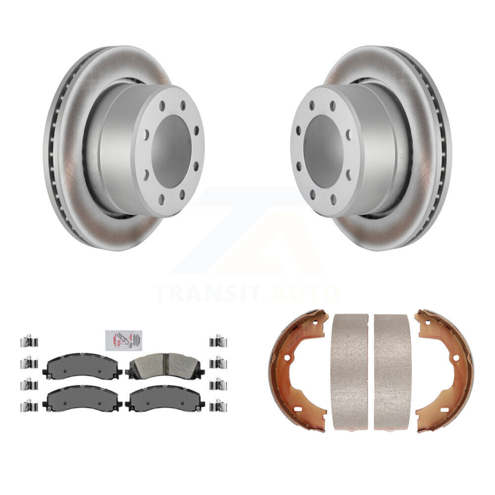 Kit de patins de frein de stationnement, Rotors à revêtement de disque arrière, plaquettes semi-métalliques, pour Ram 3500