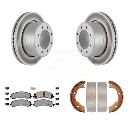 Kit de patins de frein de stationnement, Rotors à revêtement de disque arrière, plaquettes semi-métalliques, pour Ram 3500