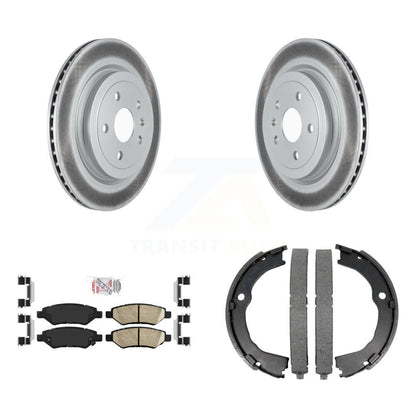 Kit de plaquettes en céramique et de patins de frein de stationnement, Rotors à revêtement de disque arrière pour Cadillac CTS