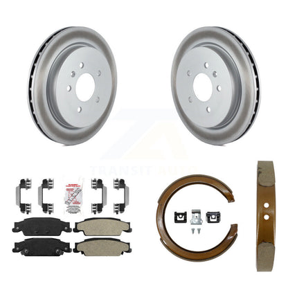Kit de plaquettes semi-métalliques et de chaussures de stationnement pour Rotors à revêtement de disque arrière pour Cadillac CTS
