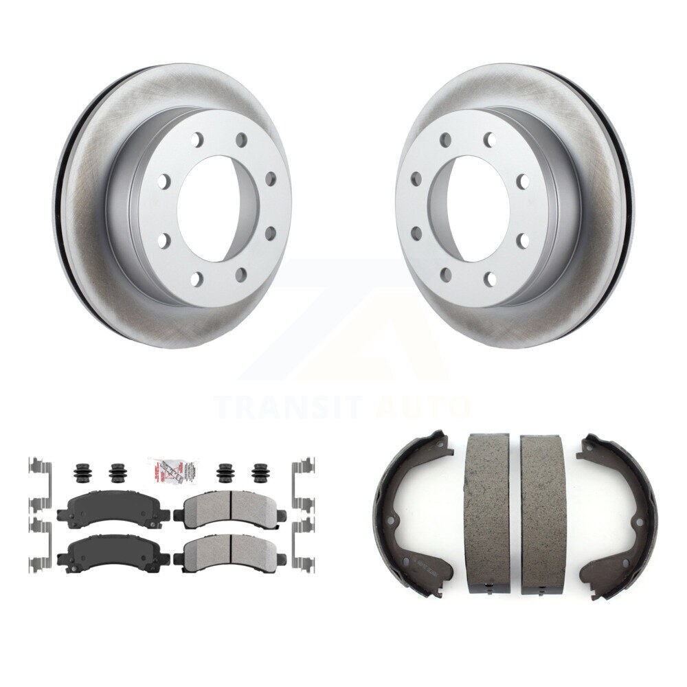 Kit de chaussures de stationnement pour GMC Savana 350, Rotors à revêtement de disque arrière, plaquettes semi-métalliques