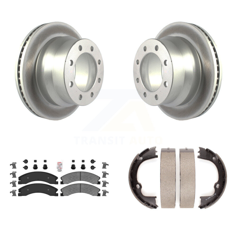Kit de chaussures de stationnement pour GMC Savana 350, Rotors à revêtement de disque arrière, plaquettes semi-métalliques