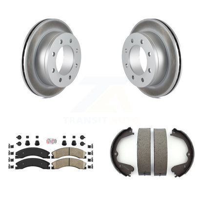 Kit de plaquettes en céramique et de patins de frein de stationnement pour rotors arrière à revêtement de disque KGA-106654