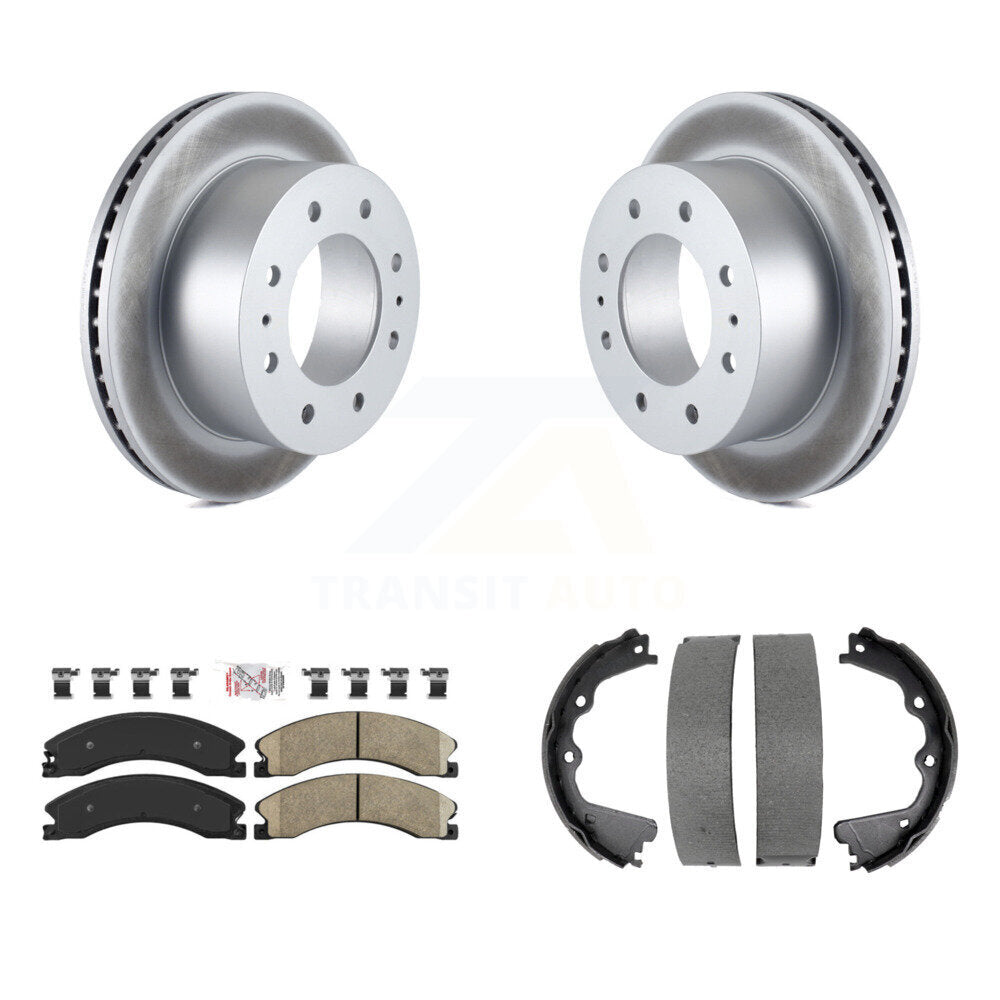 Kit de plaquettes en céramique et de chaussures de stationnement pour Rotors arrière avec revêtement de disque, pour GMC Sierra 2500 HD