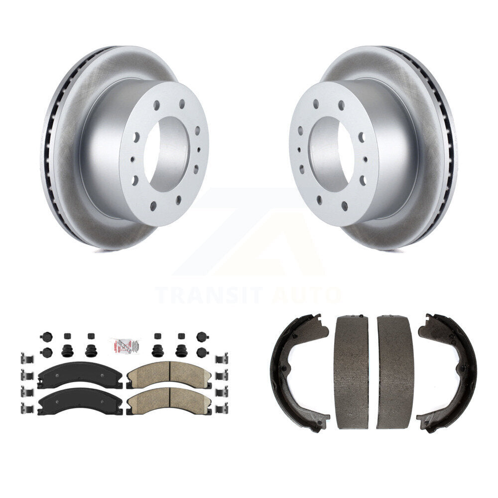 Kit de plaquettes en céramique et de chaussures de stationnement, Rotors recouverts de disques arrière, pour Chevrolet Silverad