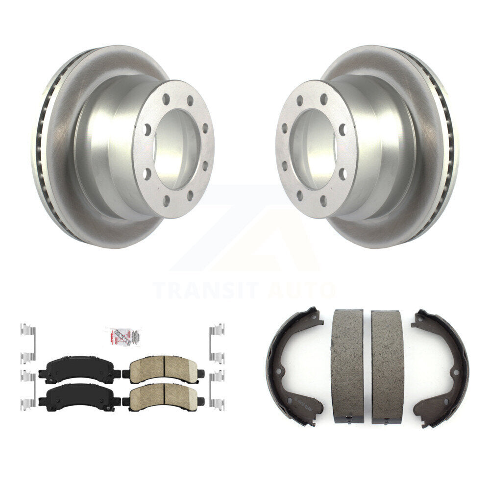 Kit de plaquettes en céramique et de patins de frein de stationnement pour rotors arrière à revêtement de disque KGA-106664