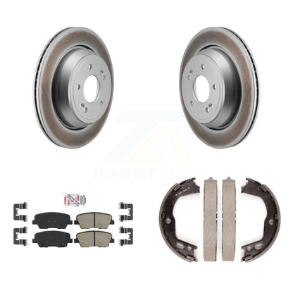 Kit de plaquettes en céramique et de chaussures de stationnement pour Rotors arrière avec revêtement de disque, pour Hyundai Equu 11-13