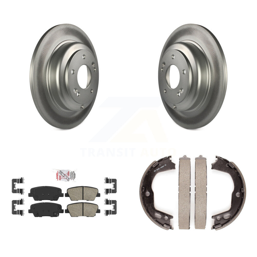 Kit de chaussures de stationnement, Rotors recouverts de disque arrière, tampons en céramique, pour Hyundai Genesis Coup