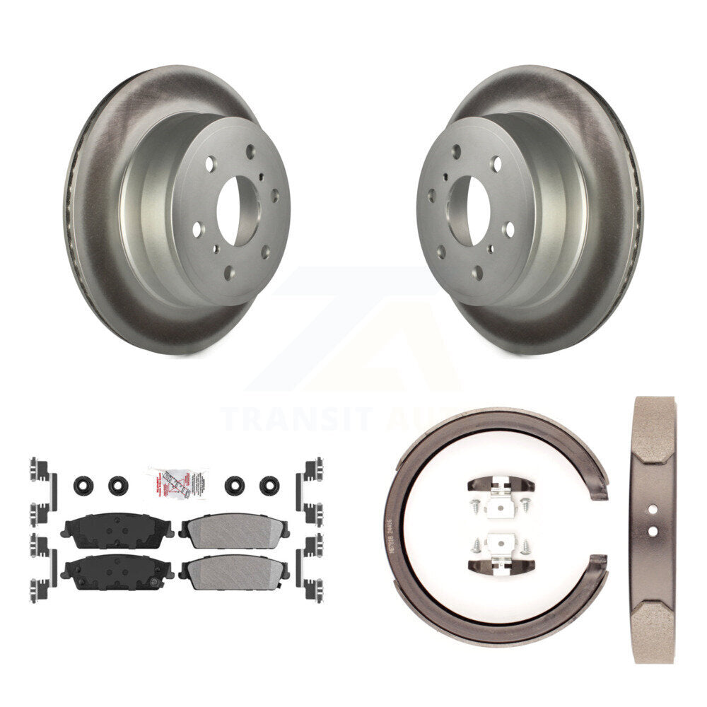 Kit de plaquettes semi-métalliques et de chaussures de stationnement, Rotors recouverts de disques arrière, pour Chevrolet GM