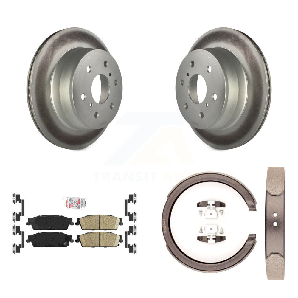 Kit de chaussures de stationnement avec Rotors recouverts de disques arrière, tampons en céramique, pour Chevrolet GMC Sierra