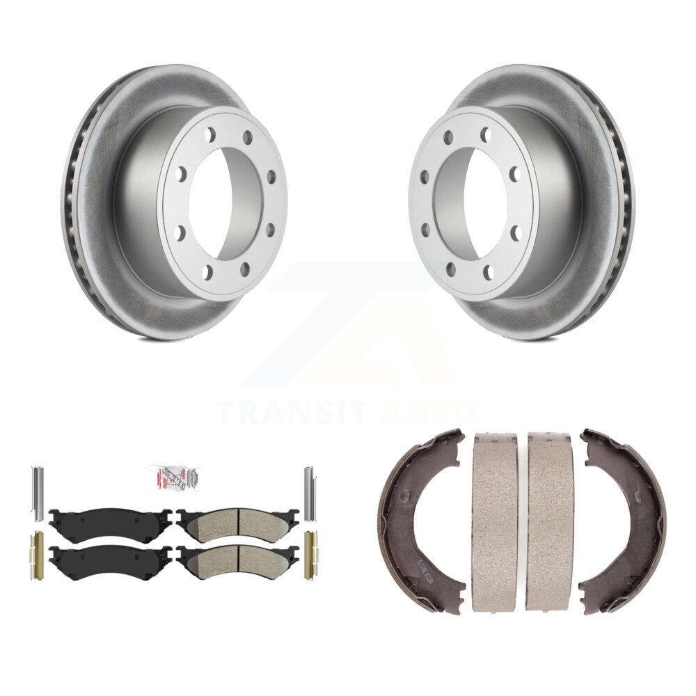 Kit de chaussures de stationnement avec disques semi-métalliques, Rotors recouverts de disques arrière, pour Ford E-350 Dut
