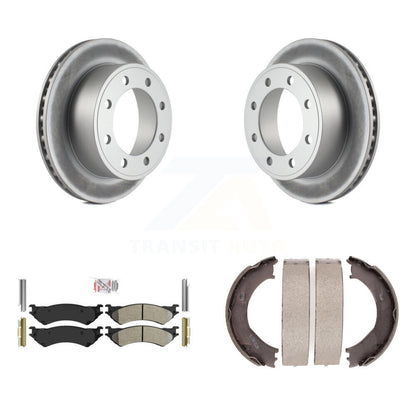 Kit de chaussures de stationnement avec disques semi-métalliques, Rotors recouverts de disques arrière, pour Ford E-350 Dut