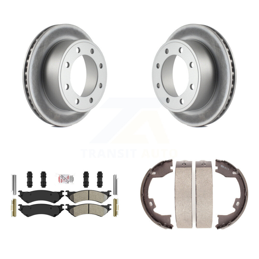 Kit de chaussures de stationnement avec disques semi-métalliques, Rotors recouverts de disques arrière, pour Ford E-350 Dut