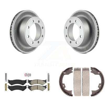 Kit de chaussures de stationnement avec disques semi-métalliques, Rotors recouverts de disques arrière, pour Ford E-350 Dut