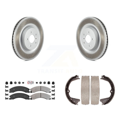 Kit de plaquettes semi-métalliques et de chaussures de stationnement pour Rotors arrière à revêtement de disque pour Nissan NV250
