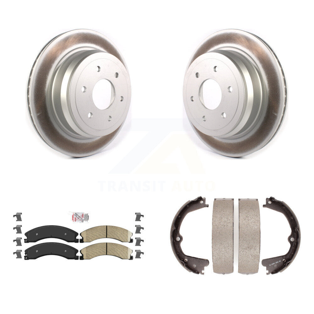 Kit de chaussures de stationnement avec Rotors recouverts de disques arrière, tampons en céramique, pour Nissan TITAN X 16-19