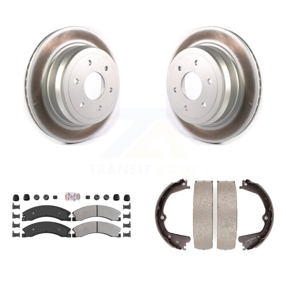 Kit de chaussures de stationnement pour Nissan TITAN X, Rotors à revêtement de disque arrière, plaquettes semi-métalliques