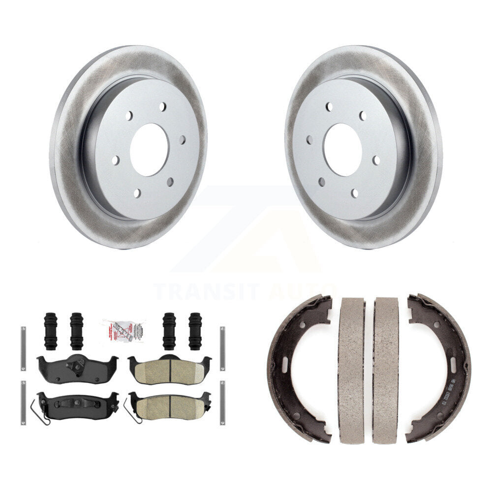 Kit de plaquettes en céramique et de chaussures de stationnement, Rotors recouverts de disques arrière, pour Nissan TITAN Armad
