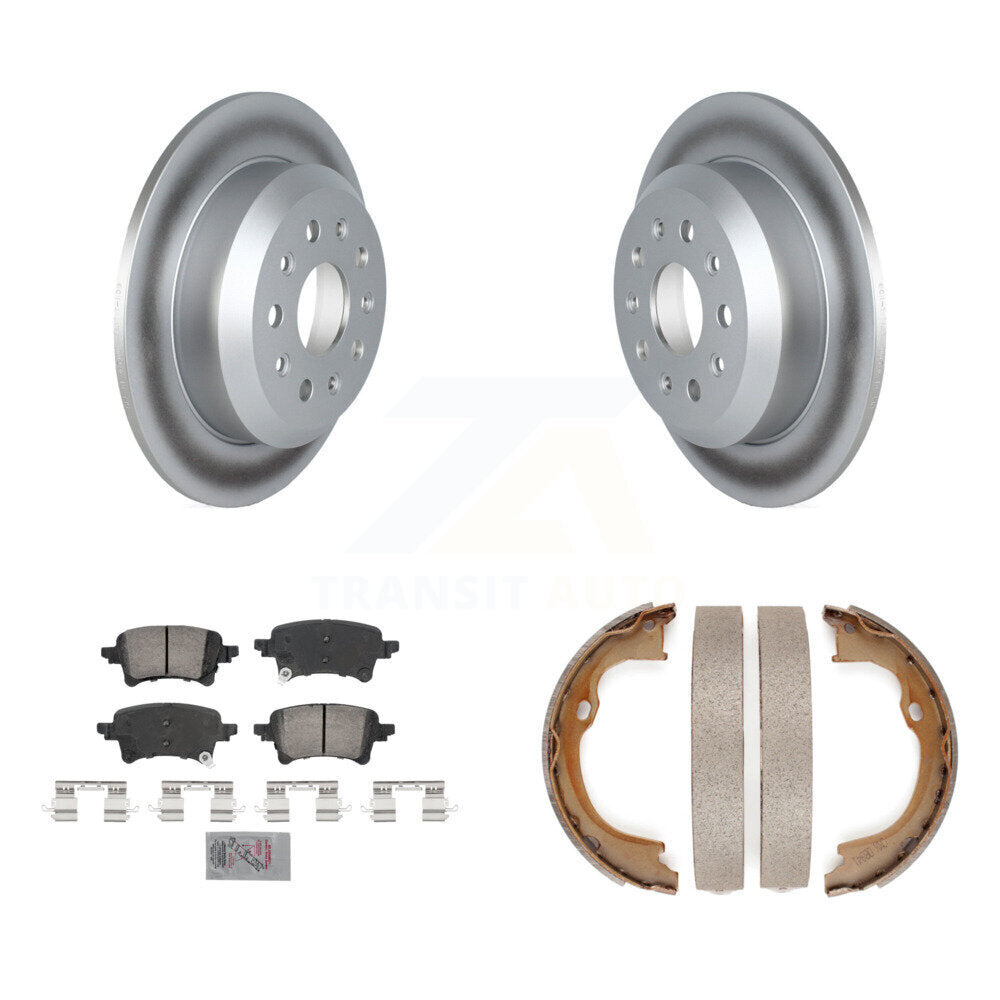 Kit de plaquettes en céramique et de patins de frein de stationnement, Rotors à revêtement de disque arrière pour Jeep Wrangle