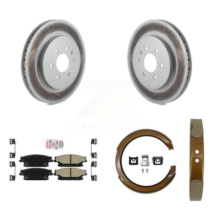 Kit de plaquettes semi-métalliques et de chaussures de stationnement pour Rotors à revêtement de disque arrière pour Cadillac SRX