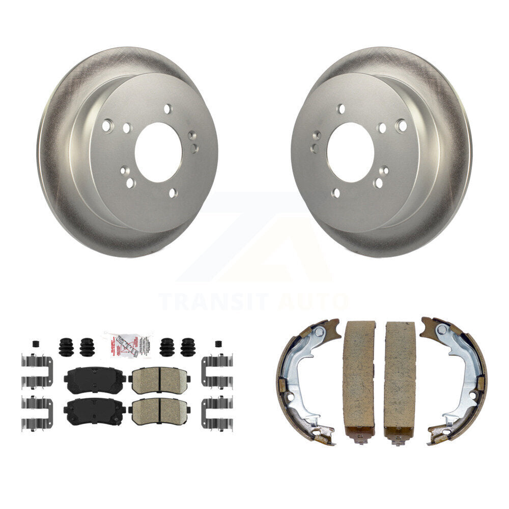 Kit de plaquettes en céramique et de chaussures de stationnement, Rotors recouverts de disques arrière, pour Hyundai Tucson Kia