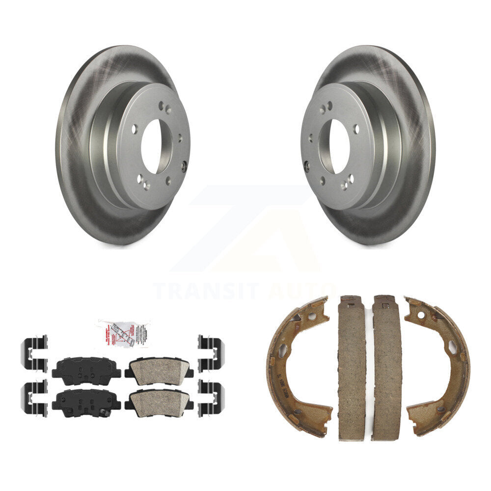 Kit de plaquettes en céramique et de chaussures de stationnement, Rotors recouverts de disques arrière, pour Hyundai Sonata Kia